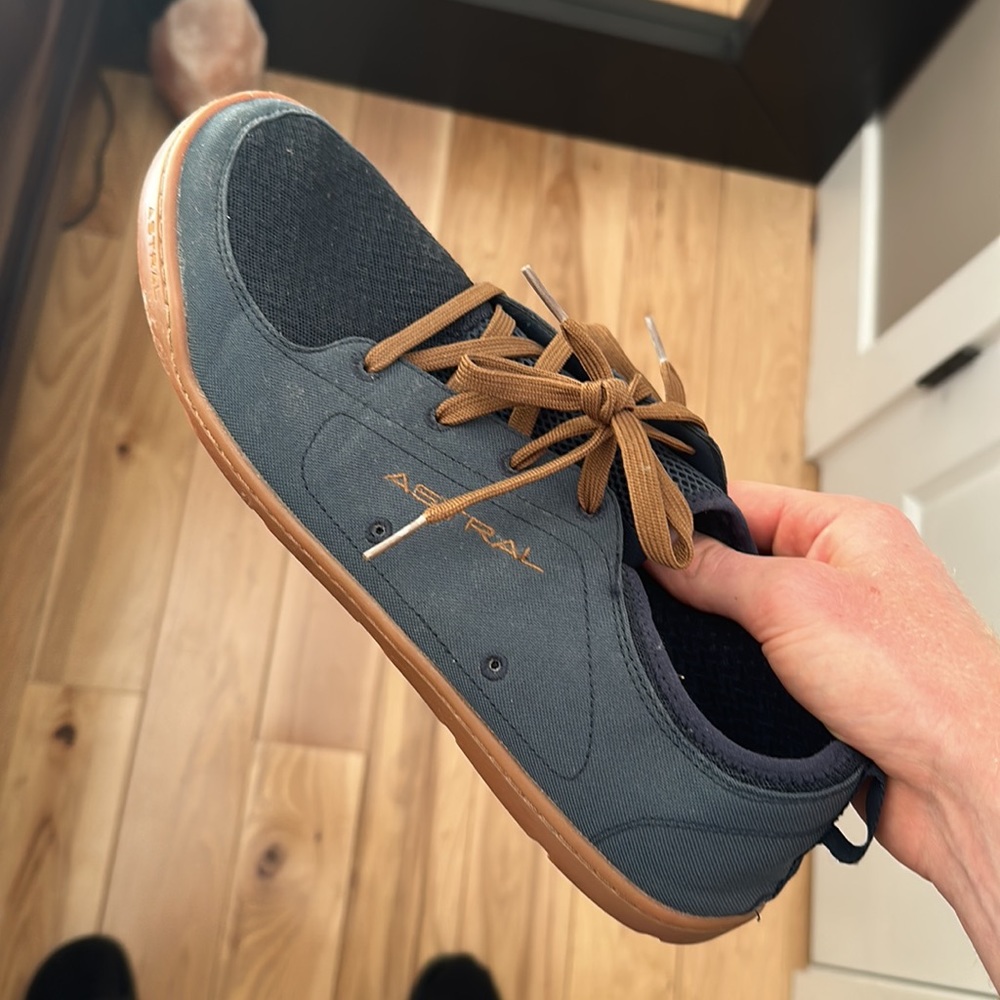 Blue astral water shoes